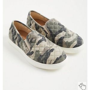 Camo canvas slip on sneaker.  Size 10WW.